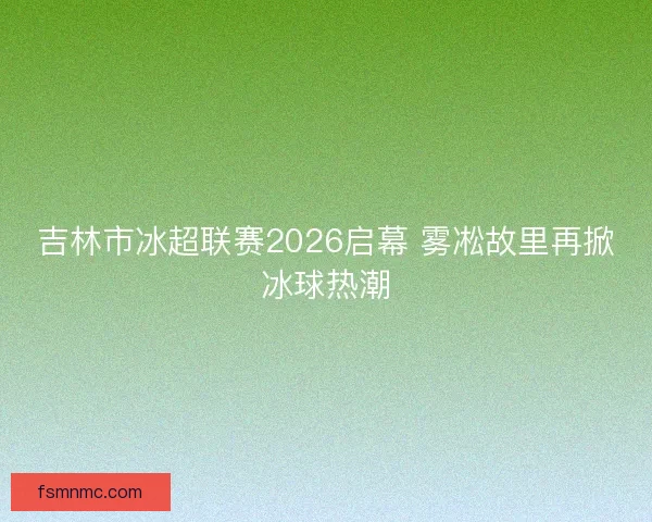 吉林市冰超联赛2026启幕 雾凇故里再掀冰球热潮